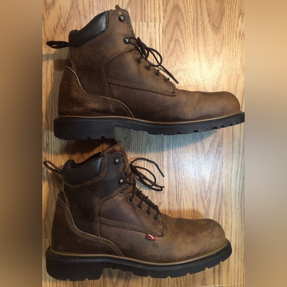 Red Wing 912 Brown Leather 6” Ankle Boots Mens size 11.5 Soft Toe USA made main image 11